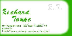 richard tompe business card